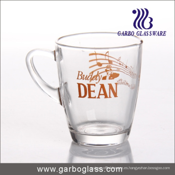 Taza de cristal de la etiqueta / taza, taza / taza del vidrio impreso, taza de cristal de la impresión (GB094211-2-QT-111)